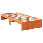 ZNTS Day Bed without Mattress Wax Brown 100x200 cm Solid Wood Pine 859240