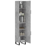 Highboard Concrete Grey 34.5x34x180 cm Engineered Wood 3198813