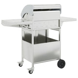 Gas BBQ Grill with 4 Burners Silver Stainless Steel 367590