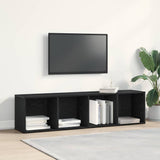 Book Cabinet Black Oak 143 x 30 x 36 cm Engineered Wood 862409