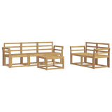 Outdoor Sofa Set 6 pcs White 59 x 59 x 37 cm Solid Acacia Wood 3387243