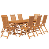 Garden Dining Set Natural wood Solid acacia wood Large 3079642