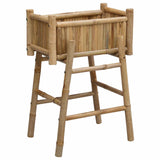 Garden Planter with Holder Natural 50 x 38 x 74 cm Bamboo 42028232