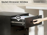 Three Drawer Wood-Effect Filing Cabinet - Black T3398P425019