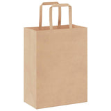 Paper Bags 250 pcs with Handles Brown 21x11x28 cm 4101811