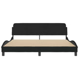 Bed Frame "Dover" Black 180x200 cm Super King Fabric 373335
