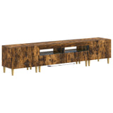 5 Piece LED TV Cabinet Smoked Oak Engineered Wood 3416764