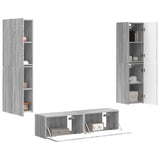TV Cabinet Set 6 pcs Grey Sonoma Engineered Wood 3409129