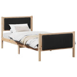 Bed frame Brown and black 90 x 200 cm Solid pine wood 878496