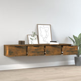 Wall Cabinets 2 pcs Smoked Oak 68x30x20 cm Engineered Wood 3115897