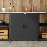 Kitchen Storage HATTEM Black 90 x 50 x 92 cm Steel 874982