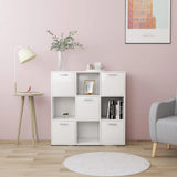 Book Cabinet White 90x30x90 cm Engineered Wood 802930