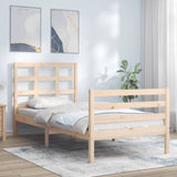 Bed Frame without Mattress Single Solid Wood 3193951
