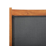 Deck Chair Black Acacia wood Standard Ergonomic Deck Chair 45958