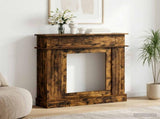 Fireplace Surround Smoked Oak 102 x 26 x 100 cm Engineered Wood 8006647