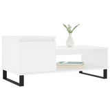Coffee Table White 100x50x45 cm Engineered Wood 830836
