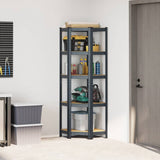 ZNTS 5-Layer Corner Shelf Anthracite Steel&Engineered Wood 4016946