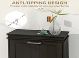 Two-Drawer Minimalistic 10-Shoe Cabinet - Black T3398P423894