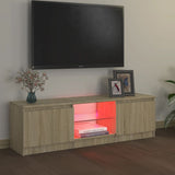 ZNTS TV Cabinet with LED Lights Sonoma Oak 120x30x35.5 cm 804286