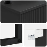 Wall-Mounted Wash Basin Black 40 x 35 x 39 cm Engineered Wood 890169