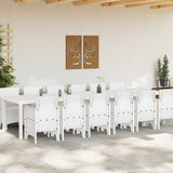 Garden Dining Set 13 pcs White Polt rattan 3378786