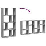 Bookcase Grey Sonoma 60x20x120.5 cm Engineered Wood 858152