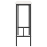 Table White 100 x 40 x 101 cm Engineered Wood and Steel 873783