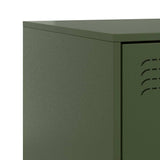 Bedside Cabinets 2 pcs Olive Green 34.5x39x62 cm Steel 841784