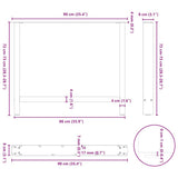 Dining Table Legs Natural Steel 2 pcs 90x cm Steel 4013319