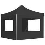Professional Folding Party Tent with Walls Aluminium 2x2 m Anthracite 48932