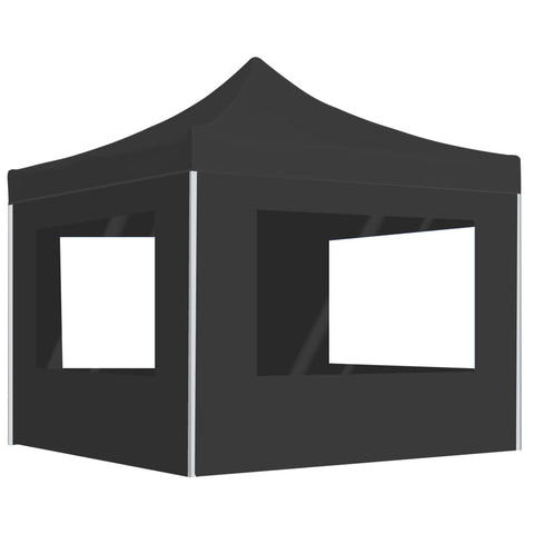 Professional Folding Party Tent with Walls Aluminium 2x2 m Anthracite 48932