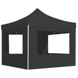 ZNTS Professional Folding Party Tent with Walls Aluminium 2x2 m Anthracite 48932