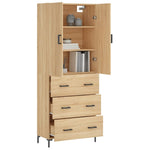 Highboard Sonoma Oak 69.5x34x180 cm Engineered Wood 3195846