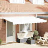 Retractable Awning Manual White 400 x 200 cm Fabric 3329867