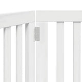 Dog Gate Foldable 2 Panels White 160 cm Poplar Wood 352250