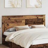 Headboard with Headboard Old Wood 200 cm Engineered Wood 887423