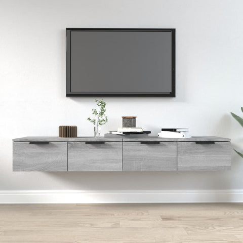 Wall Cabinets 2 pcs Grey Sonoma 68x30x20 cm Engineered Wood 3115898