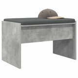 Hall Bench with Cushion Concrete Grey 63 x 38 x 40 cm 891547