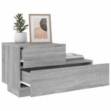 Bedside Cabinet with LED Lights Grey Sonoma 70x36x40.5 cm 836782