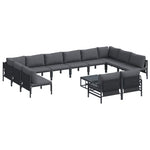 Garden Sofa Set Anthracite Steel 3379027