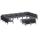 Garden Sofa Set Anthracite Steel 3379027
