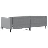 Day Bed without Mattress Light Grey 90x190 cm Single Fabric 354174