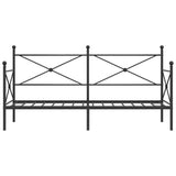 Day Bed without Mattress Black 75x190 cm Steel 4104665