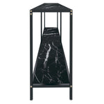 Console Table Black 200x35x75.5 cm Tempered Glass 331709
