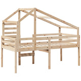 High Sleeper Bed without Mattress 80x200 cm Solid Wood Pine 3281974
