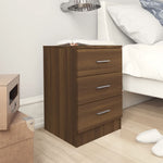 ZNTS Bedside Cabinet Brown Oak 38x35x56 cm Engineered Wood 815325