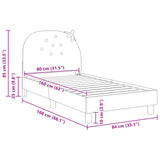 Children's Bed Frame with Headboard Pink 80 x 160 cm Velvet 42011065