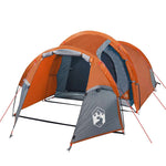 ZNTS Camping Tent Tunnel 3-Person Grey and Orange Waterproof 94392