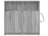 Sideboard with LED Grey Sonoma 77x34x100 cm Engineered Wood 852150
