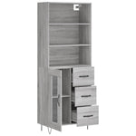 Highboard Grey Sonoma 69.5x34x180 cm Engineered Wood 3189507